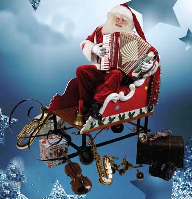 Muzikale Kerstman te boeken bij www.kerst-entertainment.nl